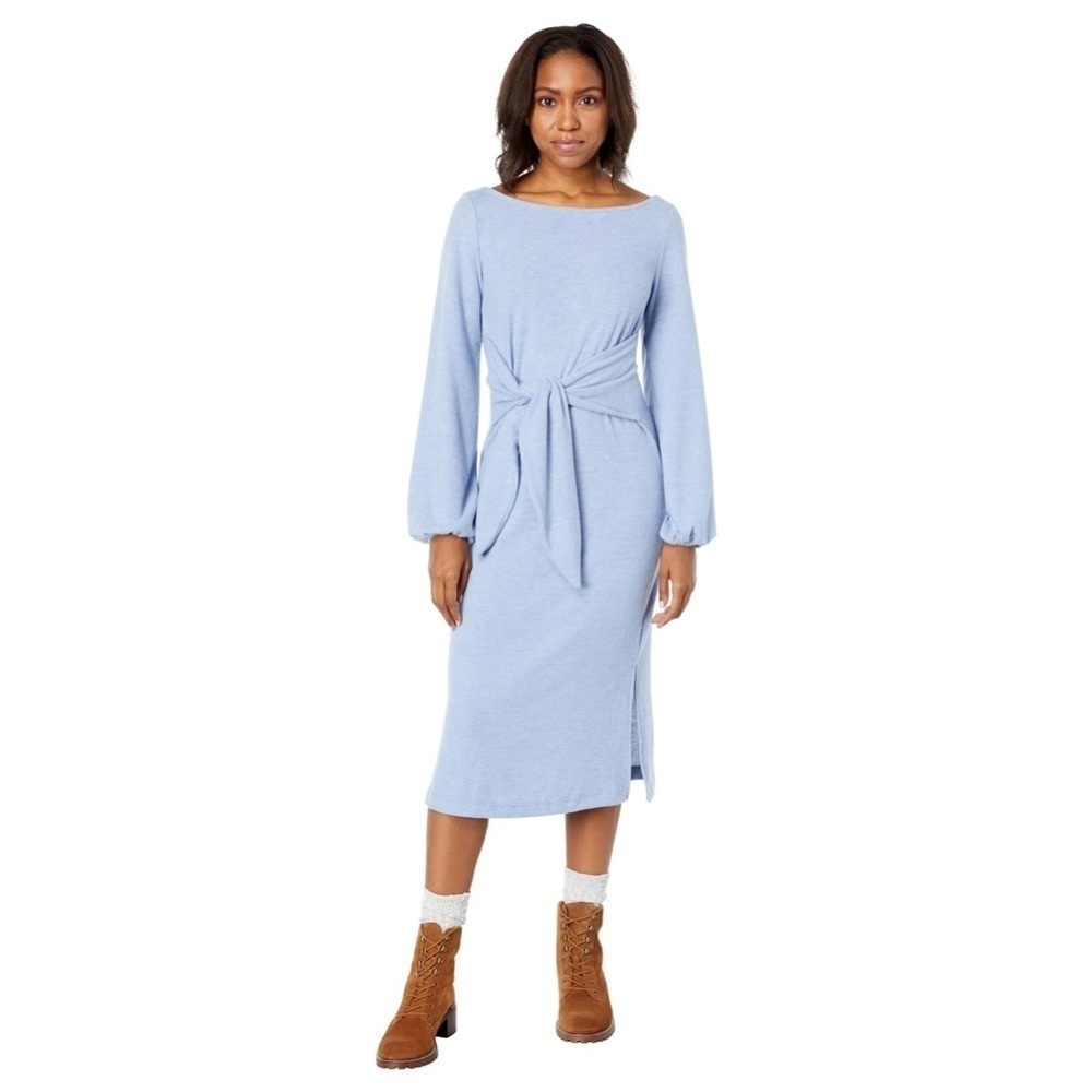 Lost + Wander Sweetest Blues Midi Dress Steel Blue / Size M